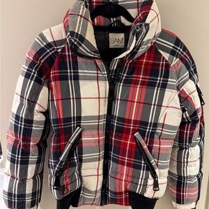 SAM Plaid Puffer Bomber Jacket